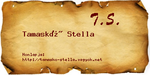 Tamaskó Stella névjegykártya